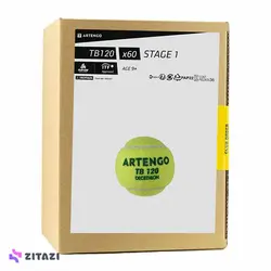 توپ تنیس آرتنگو 60 عدد خال خال سبز Artengo TB 120