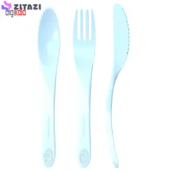قاشق و چنگال و کارد تویست شیک پاستل آبی مدل 78200