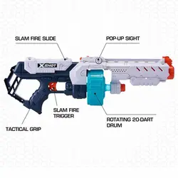 تفنگ بازی زورو سری X-Shot مدل Turbo Fire