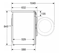 ماشین لباسشویی 10 کیلویی بوش WGA252XVTR