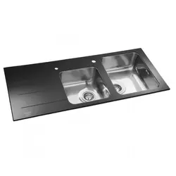 سینک توکار استیل البرز مدل کریستال مشکی