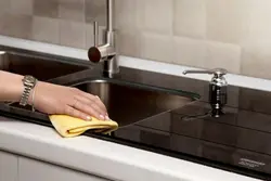 سینک توکار استیل البرز مدل کریستال مشکی