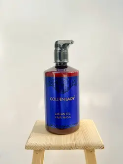 ماسک مو ( فاقد سولفات و پاربن )حاوی روغن آرگان گلدن لیدیgoldenladyحجم 500 میلی