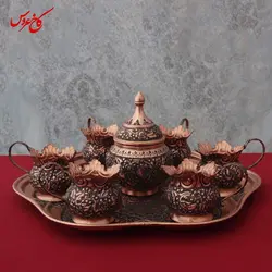 سرویس چای خوری قلمزنی مسی