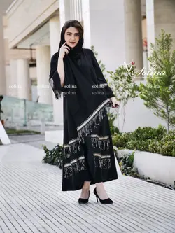 مانتو با خرجکار پولک ریشه ای