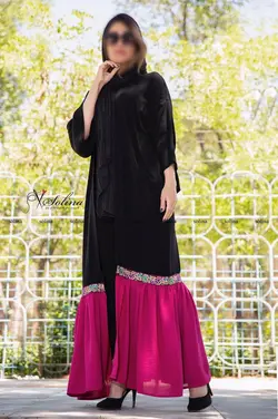 مانتو بلند با خرجکار هندی