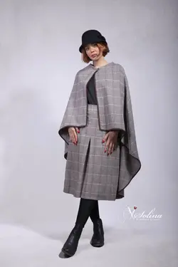 ست شنل دامن پشمی