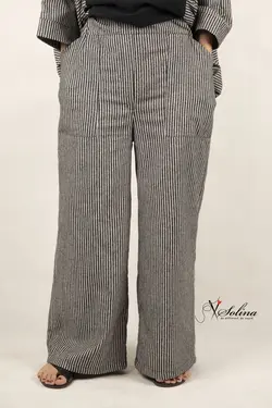 ست پانچ و شلوار لینن