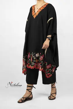 مانتو پانچ جلوبسته مجلسی