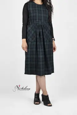 سارافون دخترانه جیب دار