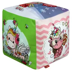 پاف کودک طرح اسب شاخ دار شیکدو مدل PF06 | شیکدو