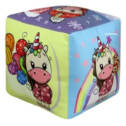 پاف کودک طرح اسب شاخ دار شیکدو مدل PF06 | شیکدو