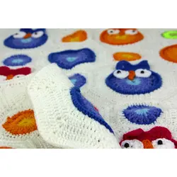 پتو بافتنی طرح جغد شیکدو مدل KP02 | شیکدو