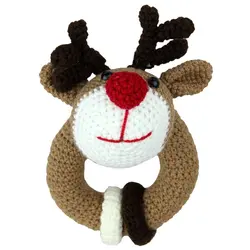 جغجغه بافتنی طرح گوزن شیکدو مدل JQ03 | شیکدو