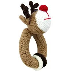 جغجغه بافتنی طرح گوزن شیکدو مدل JQ03 | شیکدو