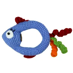 جغجغه بافتنی طرح ماهی شیکدو مدل JQ04 | شیکدو