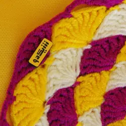 زیر بشقابی بافتنی طرح افسون شیکدو مدل ZB01 بسته 2 عددی | شیکدو