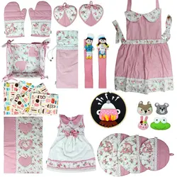 سرویس آشپزخانه طرح رز 23 تکه شیکدو مدل KS03 | شیکدو