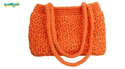 کیف بافتنی طرح گل شیکدو مدل BFB02 | شیکدو