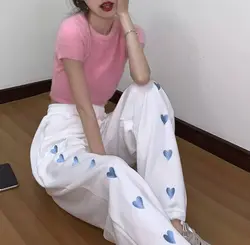 شلوار قلبی گلدوزی