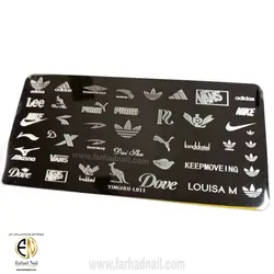 شابلون فلزی ناخن L011