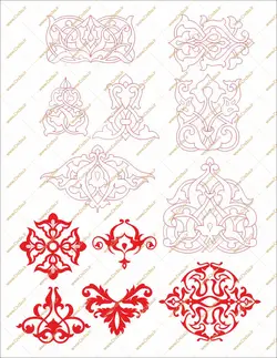 فایل طرح وکتور دو بعدی گل فانتزی برای دستگاه های سی ان سی و لیزر کد 6