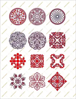 فایل طرح وکتور دو بعدی گل فانتزی برای دستگاه های سی ان سی و لیزر کد 5