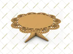 فایل طرح دو بعدی لیزری پایه کیک (کاپ کیک ) کد 1