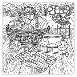 تابلو رنگ آمیزی سبد کاموا کد 930