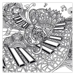 تابلو رنگ آمیزی نوای پیانو کد 985