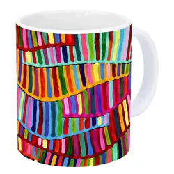 ماگ سرامیکی طرح کتابخانه رنگی کد 2104