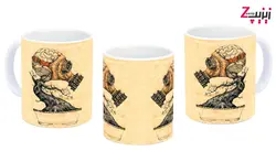 ماگ سرامیکی درخت ماسک دار با طرح کد 284