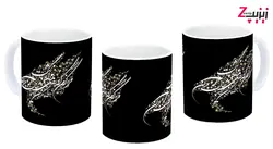 ماگ سرامیکی دور گردون گر در روزی بر مراد دل ما نگشت دائما یکسان نباشد حال دوران غم مخور با طرح کد 306