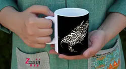 ماگ سرامیکی دور گردون گر در روزی بر مراد دل ما نگشت دائما یکسان نباشد حال دوران غم مخور با طرح کد 306