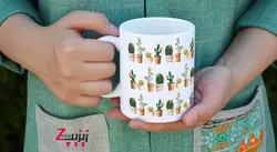 ماگ سرامیکی کاکتوس با طرح کد 1307