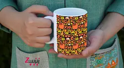 ماگ سرامیکی کدو تنبل با کد طرح 315