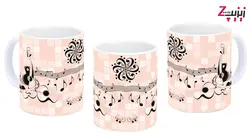 ماگ سرامیکی نت گیتار با کد طرح 208