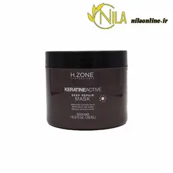 ماسک مو ترمیم کننده قوی اچ زون H.ZONE رنه بلانش renee blanche مدل کراتین اکتیو Keratin Active حجم 500 میل