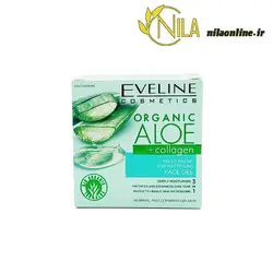 ژل آبرسان و مات کننده صورت کلاژن آلوئه ورا اولاین EVELINE