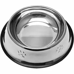 ظرف فلزی آب و غذا سگ و گربه قطر 18 سانتیمتر