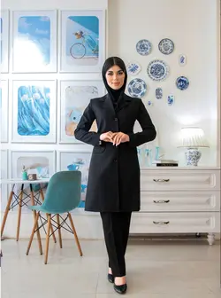 مانتو شلوار اداری مدل سه جیب کد 4027