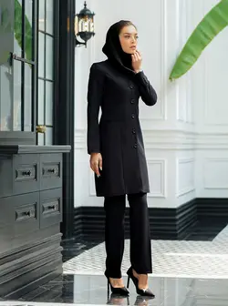 مانتو شلوار اداری یقه ایستاده کد 9099