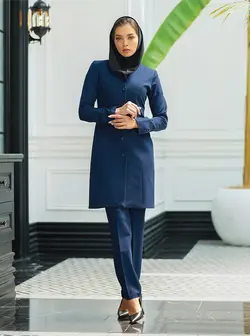 مانتو شلوار اداری یقه ایستاده کد 9099