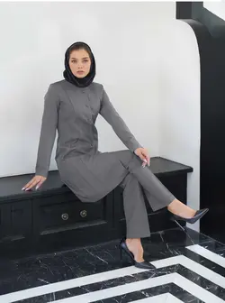 مانتو شلوار اداری مدل دو برش کد 4008