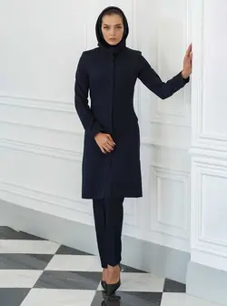 مانتو شلوار اداری دکمه مخفی کد 1785