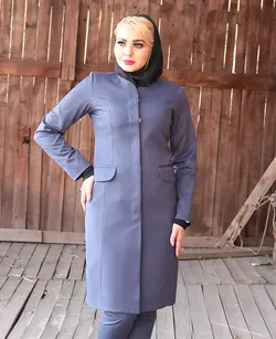 مانتو شلوار اداری دکمه مخفی کد 1785