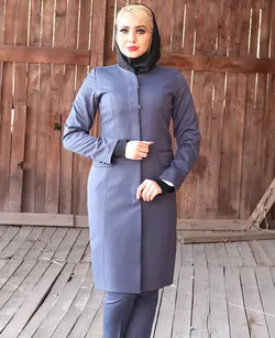 مانتو شلوار اداری دکمه مخفی کد 1785