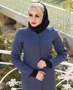 مانتو شلوار اداری دکمه مخفی کد 1785