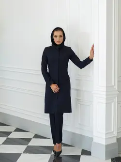 مانتو شلوار اداری دکمه مخفی کد 1785