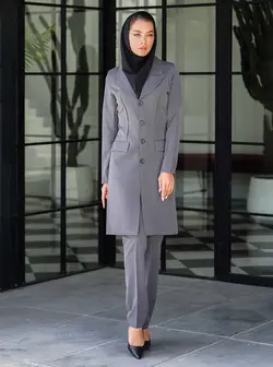 مانتو شلوار اداری یقه بلیزر ساسون از رو کد 4034